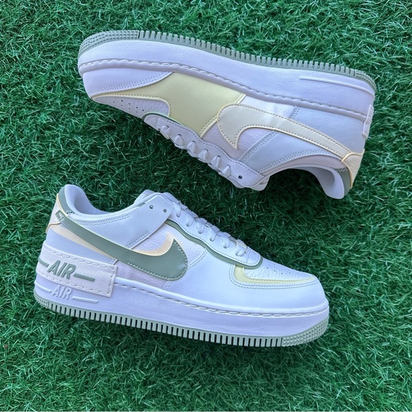 Nike Air Force 1 Shadow AF1 Sail / Oil Green - Picture 8 of 9